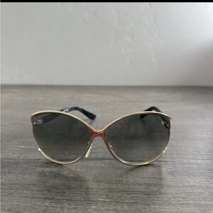 AUTHENTIC TOM FORD Sunglasses Yvette TF89 772 Gold Gray Black